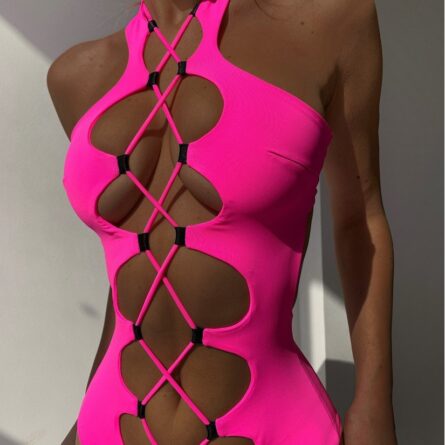 Summer Siren Extreme Cut Out Hollow Out Monokini Swimsuit – Bild 16