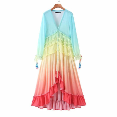 Sunset Serenity Gradient Beach Dress – Bild 14