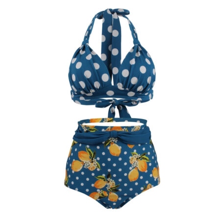Retro Queen Halter High Waist Bikini - Image 48