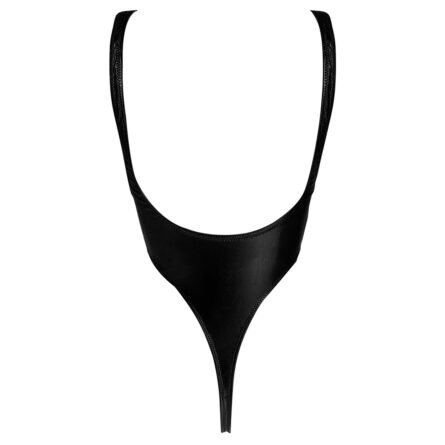 Pure Seduction PU Faux Leather Thong String One Piece Swimsuit Monokini – Bild 19