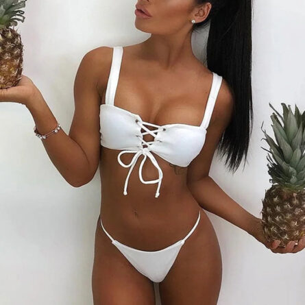 Malibu Lace Up Bikini Set - Image 2
