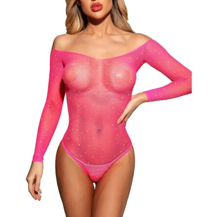 Sexy Sheer Rhinestone Bodysuit – Bild 13