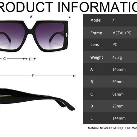 Rome Love Square Oversized Sunglasses for Women - Image 14
