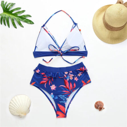 Anabella Blue High Waisted Bikini - Image 4