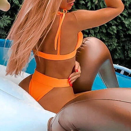 Playful Brazilian Bandage High Cut Bikini - Image 3