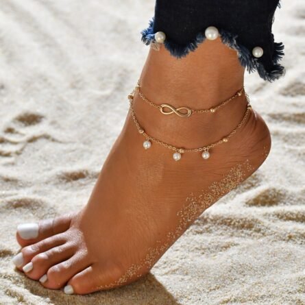 Bohemian Seashell Heart Anklet - Image 7