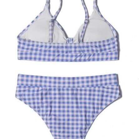 Irresistibly Chic Plaid Bow Bikini - Image 2