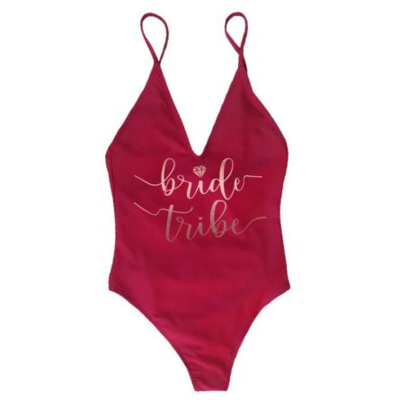 Bride Tribe Lace Back Scrunch Butt Sexy Brazilian Bachelorette Swimsuit – Bild 18