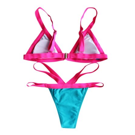 Santorini Sunset Bikini Sexy Cheeky Cut Out Bandage Bikini – Bild 12