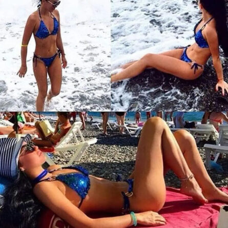 Mermaid Dreams Halter Sequin Glitter Bikini - Image 2