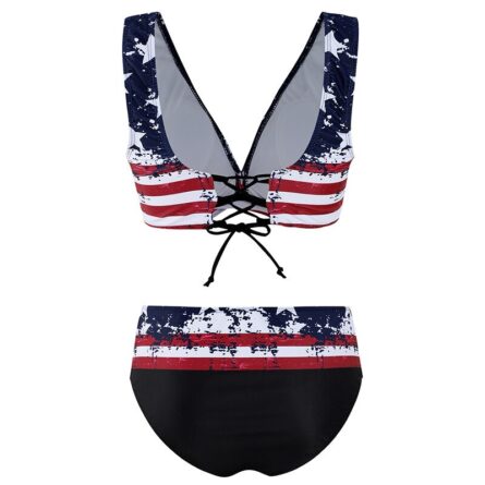 American Flag DD+ Plus Size Padded Bikini - Image 4