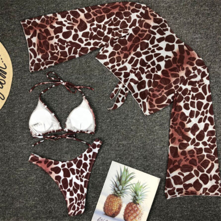 Resort Life Long Sleeve Mesh Bikini Three Piece Set – Bild 18