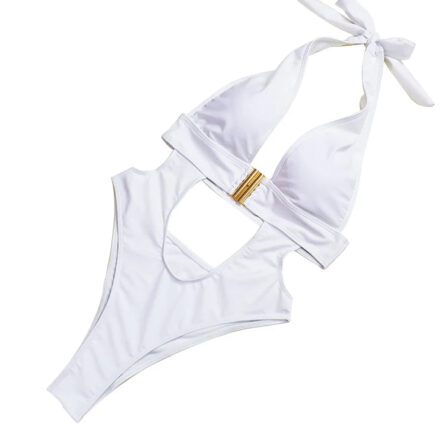 Luxe Cut Out Belted Halter Swimsuit – Bild 7