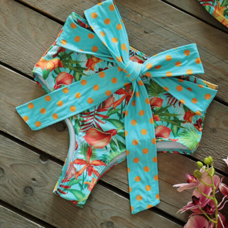 Summer Symphony Ruffled Bandage Belted Bikini - Image 11