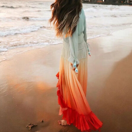 Sunset Serenity Gradient Beach Dress – Bild 3