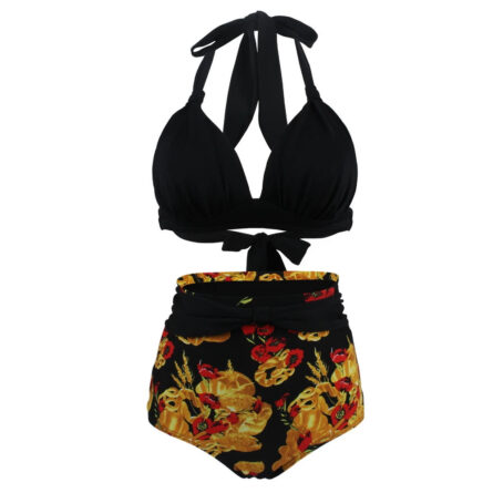 Retro Queen Halter High Waist Bikini - Image 35