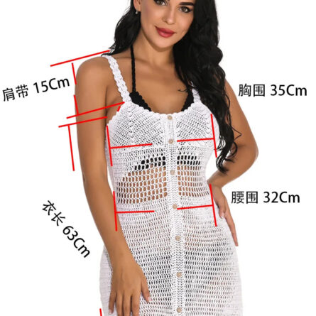 Mariana Crochet Beach Cover Up Dress - Image 8
