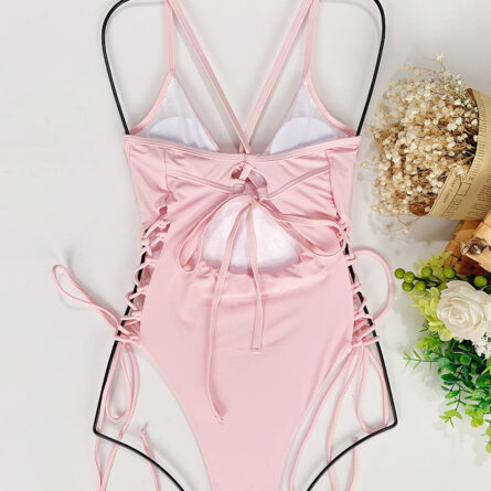Tassel Dreams Underboob High Cut Out Swimsuit - Image 67