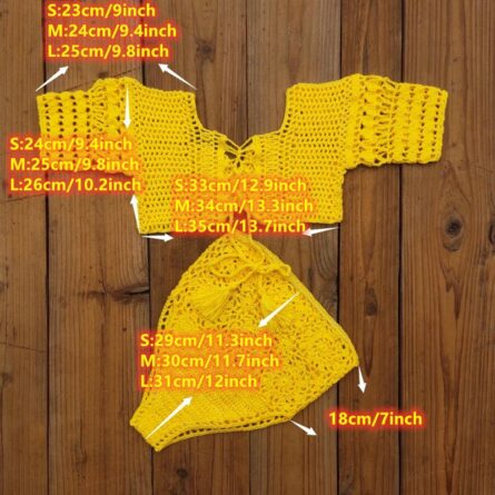 Exclusive Bohemian Handmade High Waist Bikini Set - Image 10