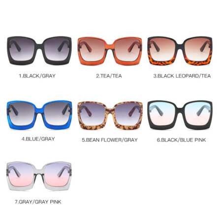Monaco Oversized Square Sunglasses UV400 - Image 5