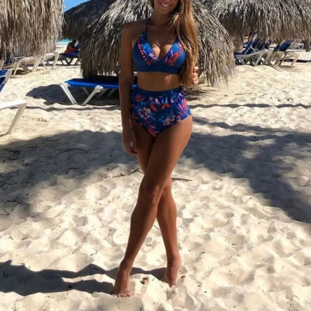 Anabella Blue High Waisted Bikini - Image 2