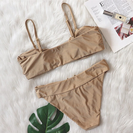 Underboob Shiny Rhinestone Scrunch Butt Bikini - Image 41