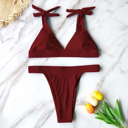 Playful Brazilian Bandage High Cut Bikini - Image 19