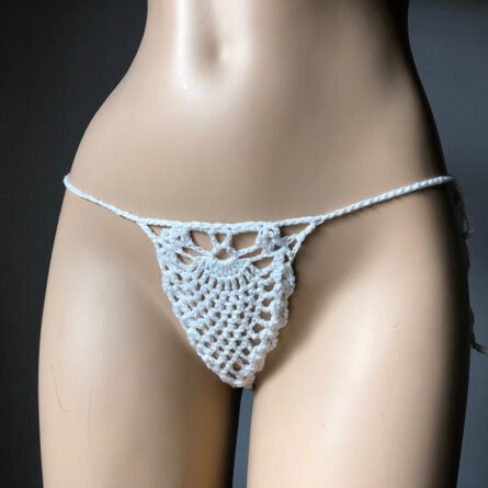 Mini Micro See Through G-strings Crochet Bikini Thongs - Image 38