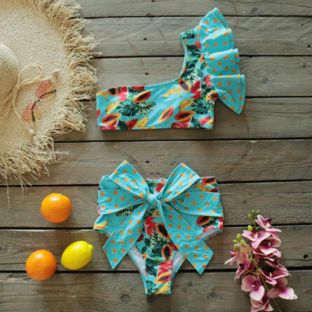 Summer Symphony Ruffled Bandage Belted Bikini - Image 14