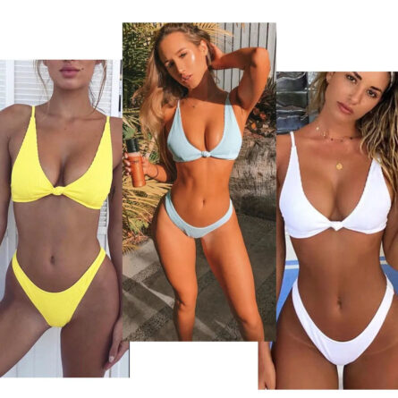 Mykonos Solid Knot Two Piece Bikini - Image 12