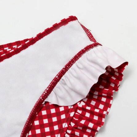 Sunset and Swim Preppy Plaid Ruffle Bikini - Image 32