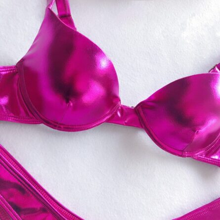 Glistening Glam Metallic Bikini Push Up Set - Image 26