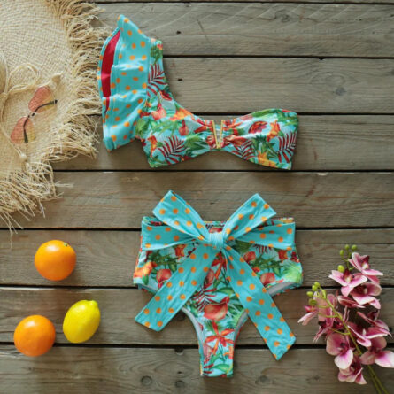 Summer Symphony Ruffled Bandage Belted Bikini - Image 8