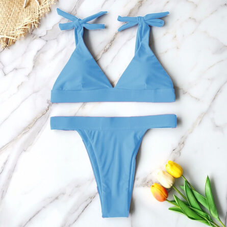 Playful Brazilian Bandage High Cut Bikini - Image 15