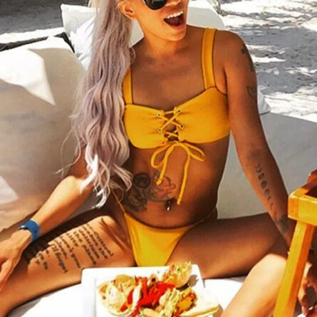 Malibu Lace Up Bikini Set - Image 7