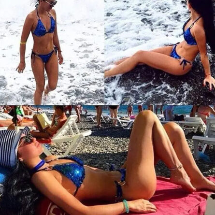 Mermaid Dreams Halter Sequin Glitter Bikini - Image 12