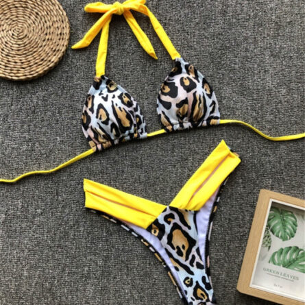 Bahamas Leopard Cheeky Cut Out Bikini - Image 12
