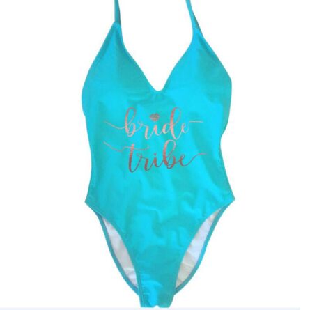 Bride Tribe Lace Back Scrunch Butt Sexy Brazilian Bachelorette Swimsuit – Bild 10