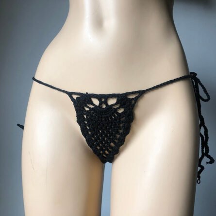 Mini Micro See Through G-strings Crochet Bikini Thongs - Image 31