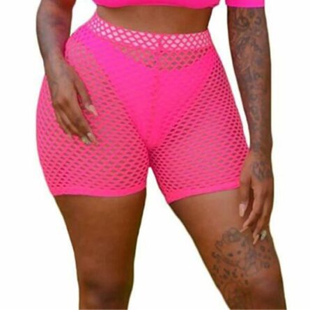 Sunset and Swim Sexy Mesh See Through Shorts Bikini Cover Up - Image 9