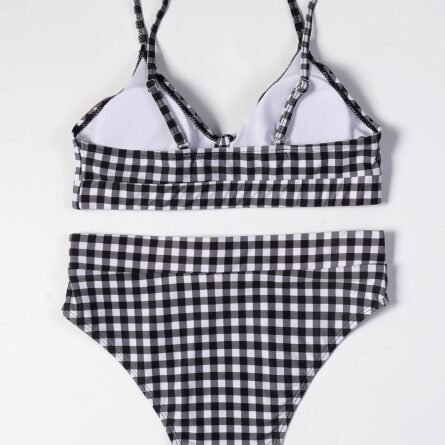 Irresistibly Chic Plaid Bow Bikini - Image 18