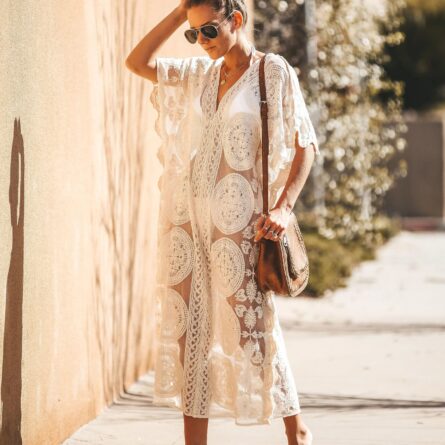 Savannah Lace Kaftan Beach Cover Up - Image 8