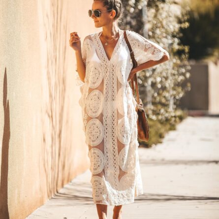 Savannah Lace Kaftan Beach Cover Up - Image 9