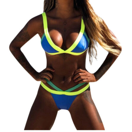 Santorini Sunset Bikini Sexy Cheeky Cut Out Bandage Bikini – Bild 3