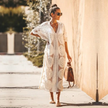Savannah Lace Kaftan Beach Cover Up - Image 3