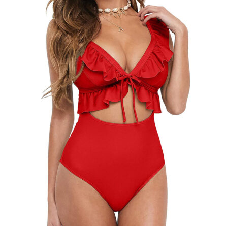 Elegance Unleashed Plus-Size Ruffle Monokini Swimsuit - Image 13
