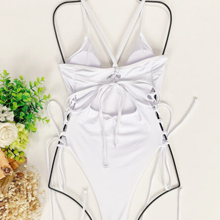 Tassel Dreams Underboob High Cut Out Swimsuit - Image 71