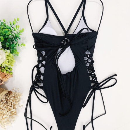 Tassel Dreams Underboob High Cut Out Swimsuit - Image 69