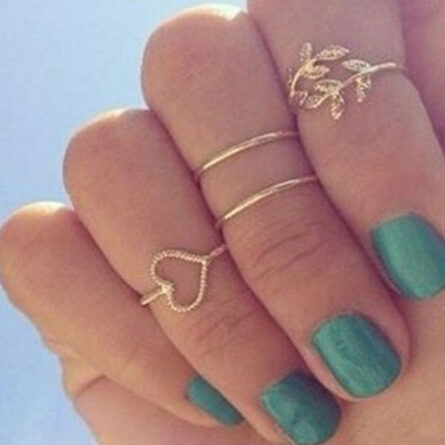 Boho Bliss Silver Gold Ring Set - Image 23