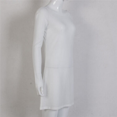 Alexandra Sexy White Beach Cover Up Dress Mesh Backless Mini Dress - Image 15